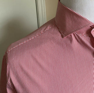 NWT Brunello Cucinelli Mens Dress Shirt Basic Fit Red XL Italy