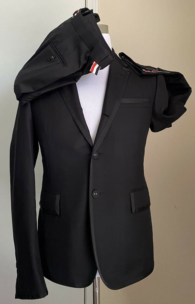 Neuer 3200 $ Thom Browne Herrenanzug Smokinganzug Schwarz Größe 2 (S) Italien