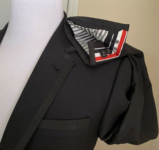 Neuer 3200 $ Thom Browne Herrenanzug Smokinganzug Schwarz Größe 2 (S) Italien