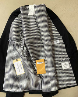Neuer 3200 $ Thom Browne Herrenanzug Smokinganzug Schwarz Größe 2 (S) Italien