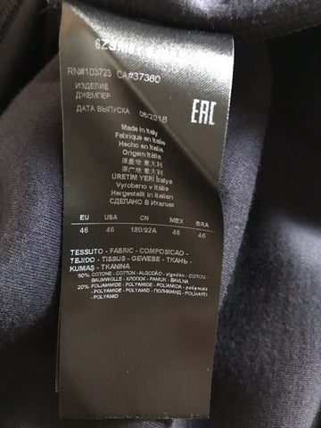 New $1195 Giorgio Armani Mens Crewneck Sweater Navy/Blue S US ( 46 Eu ) Italy