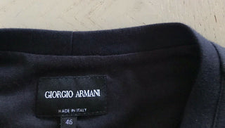 Neu $ 1195 Giorgio Armani Herren-Pullover mit Rundhalsausschnitt Marineblau/Blau S US (46 Eu) Italien