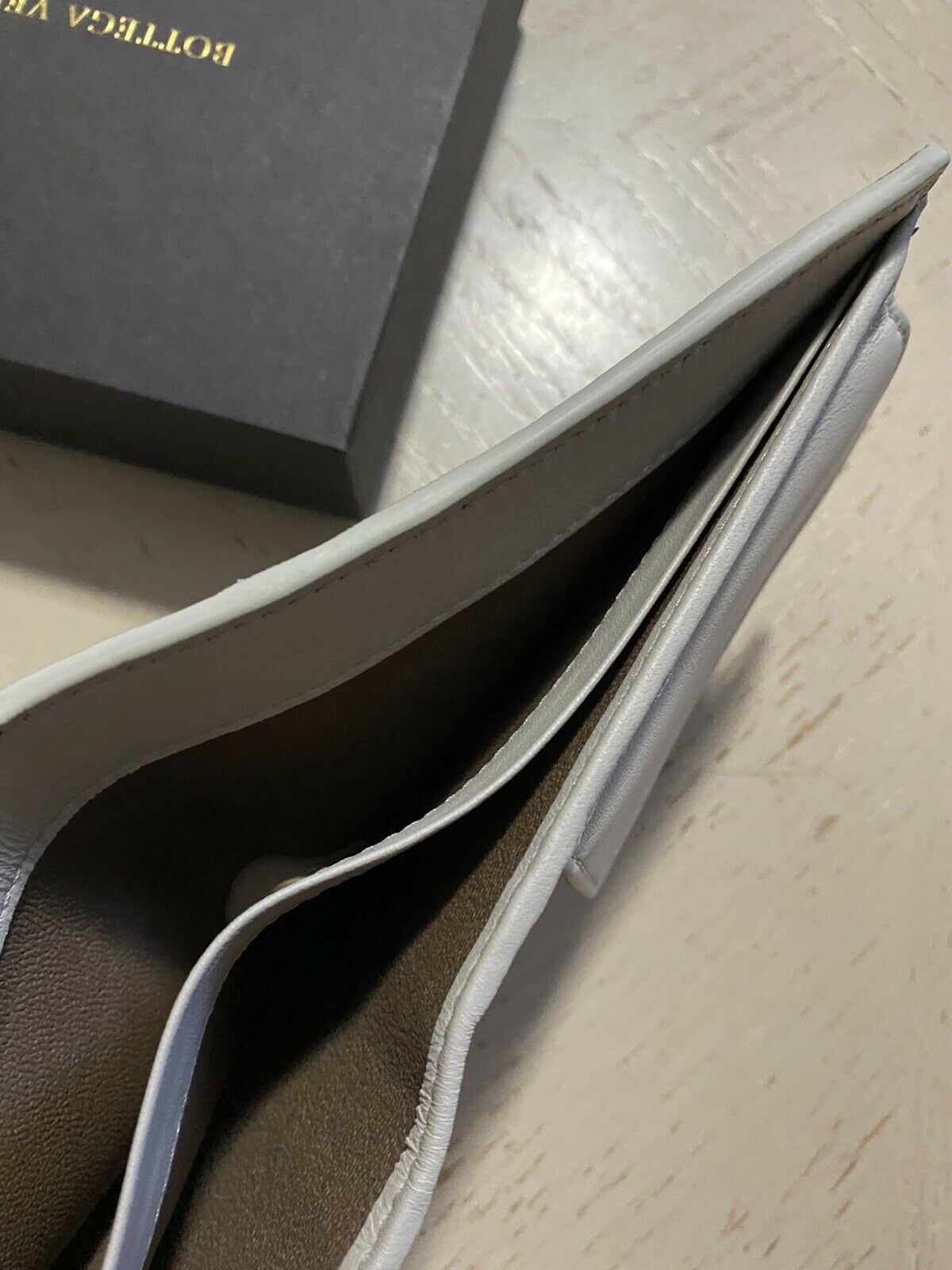 New Bottega Veneta Mens Wallet Slate Gray Cement 148324  Italy