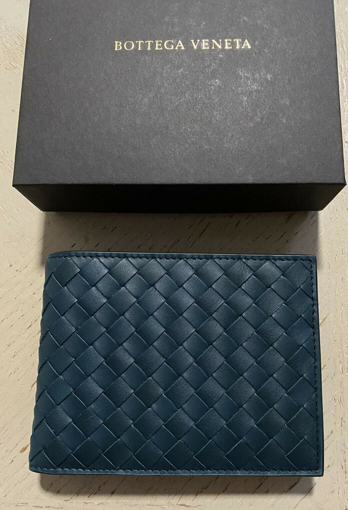 New Bottega Veneta Mens Wallet Slate Color Petrol Blue 148324  Italy