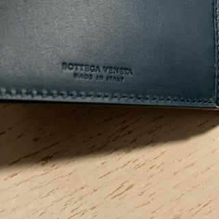 New Bottega Veneta Mens Wallet Slate Color Petrol Blue 148324  Italy