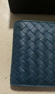New Bottega Veneta Mens Wallet Slate Color Petrol Blue 148324  Italy