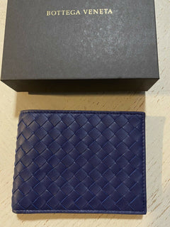 New Bottega Veneta Mens Wallet Slate Color Atlantic Blue 148324  Italy