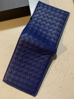 New Bottega Veneta Mens Wallet Slate Color Atlantic Blue 148324  Italy
