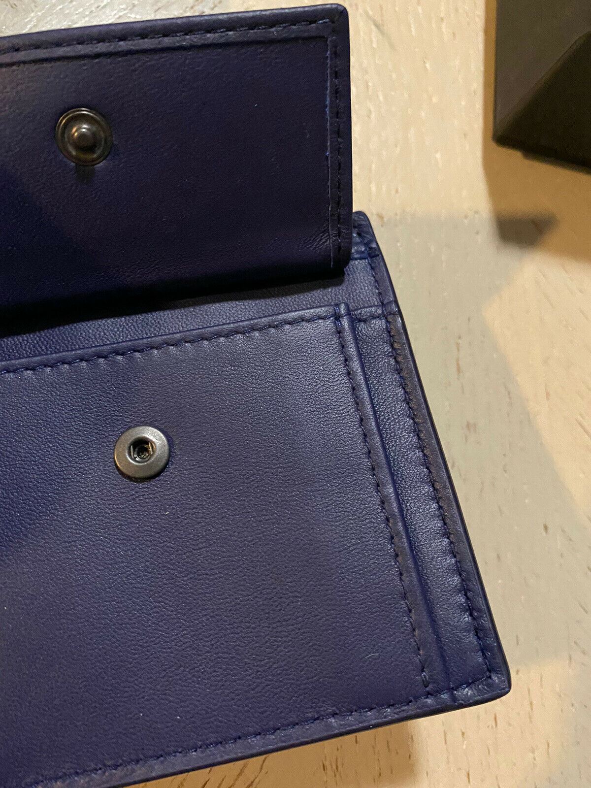 Новый мужской кошелек Bottega Veneta сланцевого цвета Atlantic Blue 148324 Италия