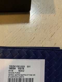 New Bottega Veneta Mens Wallet Slate Color Atlantic Blue 148324  Italy