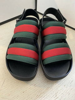 NIB Gucci Herren Sandalenschuhe Grün/Rot/Schwarz 9 US/8 UK Italien