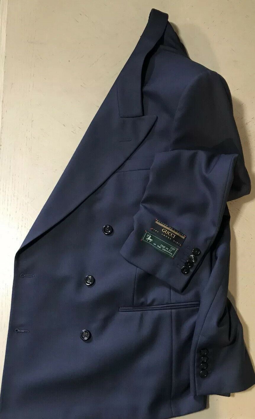 NWT $3200 Gucci Men's Sport Coat Jacket Blazer Blue 42R US ( 52R Eu ) Italy