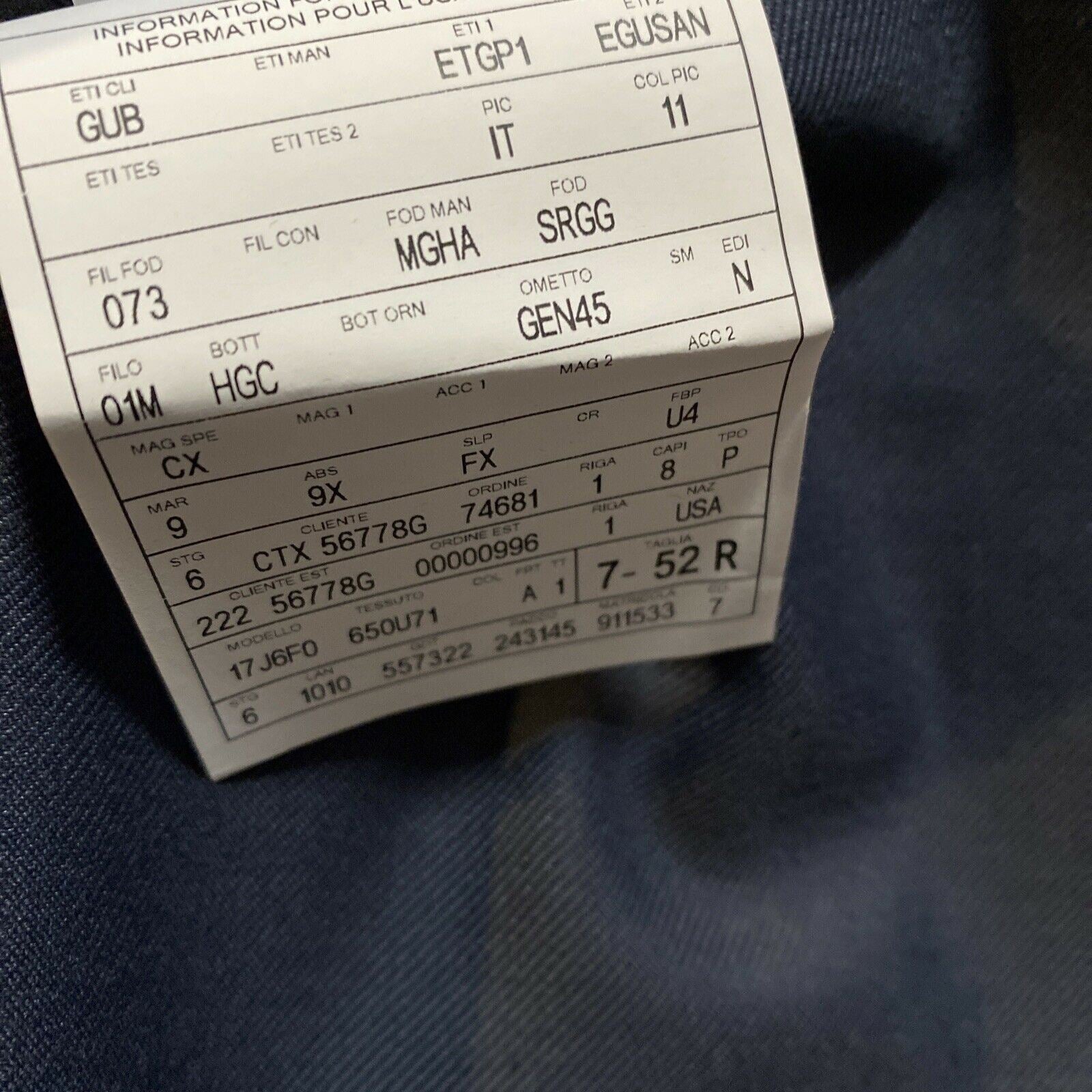 Мужская спортивная куртка Gucci, пиджак, синий, NWT $3200, синий 42R США (52R ЕС) Италия
