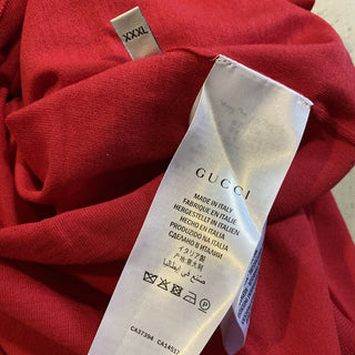 Neu mit Etikett: 1200 $ Gucci Herren Wollpullover mit V-Ausschnitt Rot Größe XXXL Italien