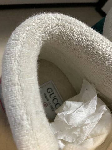 New Gucci Men’s Leather Suede Sneakers Shoes Green 10 US ( 9 UK ) Italy