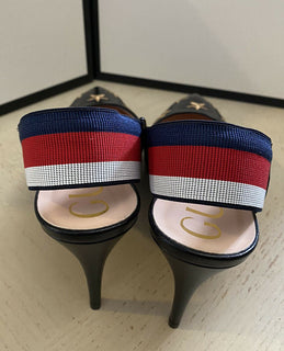 NIB $ 1400 Gucci Damen-Sandalenschuhe Schwarz 10 US (40 Eu) Italien