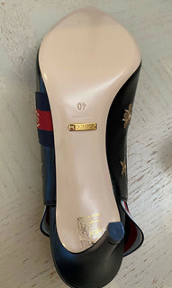 NIB $ 1400 Gucci Damen-Sandalenschuhe Schwarz 10 US (40 Eu) Italien