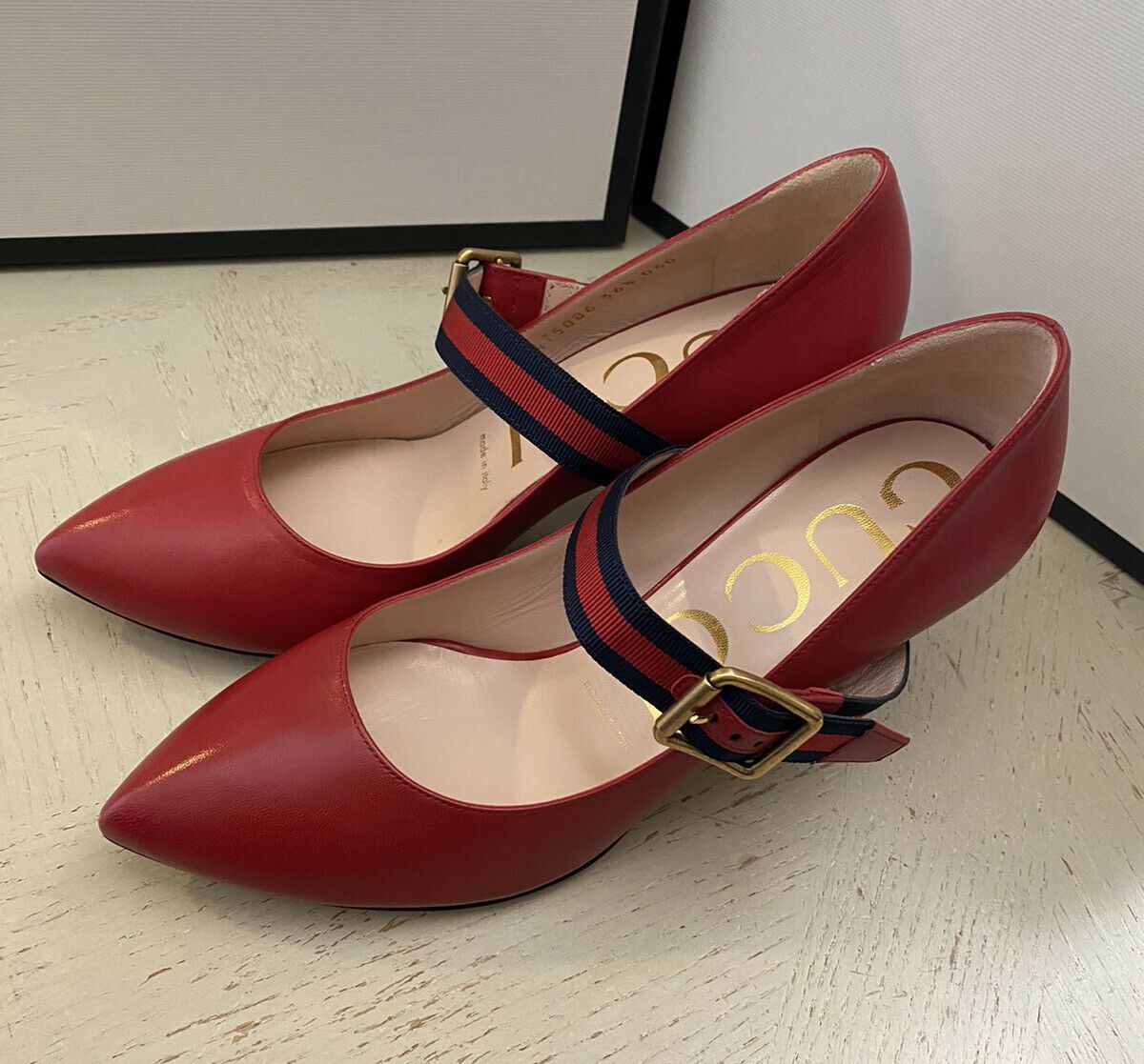 NIB Gucci Women’s Dress Shoes Red 6.5 US ( 36.5 Eu ) Italy