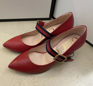 NIB Gucci Damen-Kleiderschuhe Rot 6,5 US (36,5 Eu) Italien