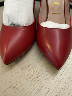 NIB Gucci Damen-Kleiderschuhe Rot 6,5 US (36,5 Eu) Italien