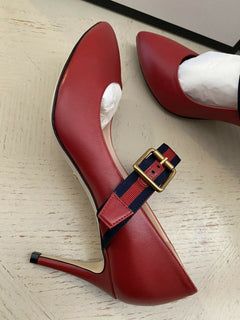 NIB Gucci Damen-Kleiderschuhe Rot 6,5 US (36,5 Eu) Italien