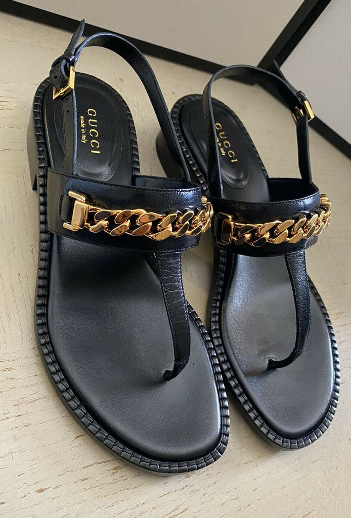 NIB Gucci Damen Sandalenschuhe Schwarz 5,5 US (35,5 Eu) Italien