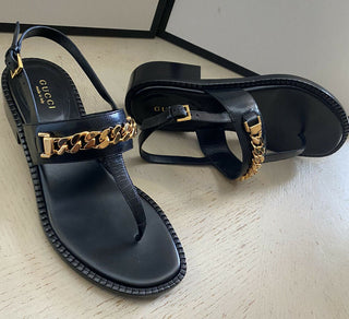 NIB Gucci Damen Sandalenschuhe Schwarz 5,5 US (35,5 Eu) Italien