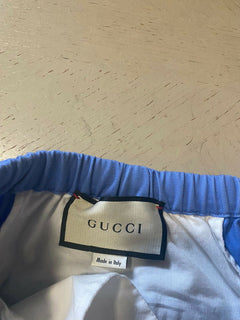 Neu mit Etikett: 1.300 $ Gucci Herren-Kurzhose aus Militär-Baumwolle, Blau, 40 US (56 EU), Italien