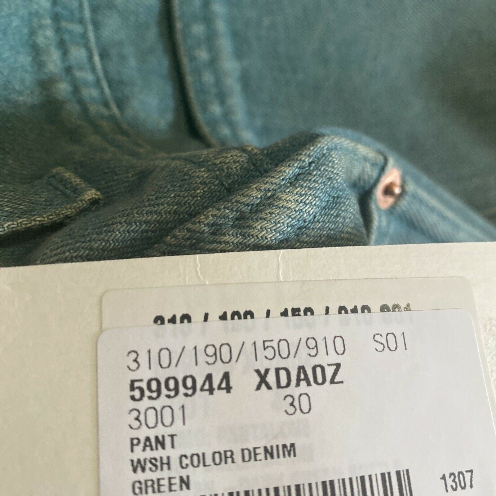 Мужские джинсы Gucci, размер 30, зеленый размер 30, NWT, 1450 долларов США