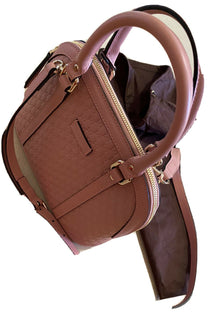 Neue Gucci Guccissimma Kleine Leder-Umhängetasche Pink/LT Pink 449654