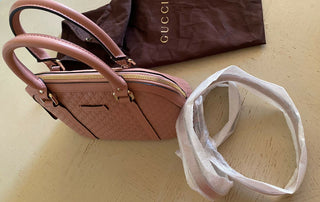 Neue Gucci Guccissimma Kleine Leder-Umhängetasche Pink/LT Pink 449654