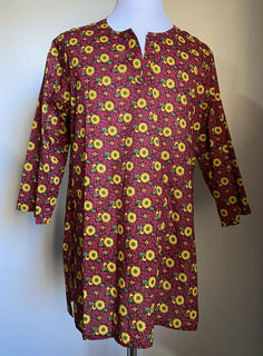 Neues Gucci Sunflower on Mublin Shirt Gelb/Rot Größe L (50 Eu) Italien