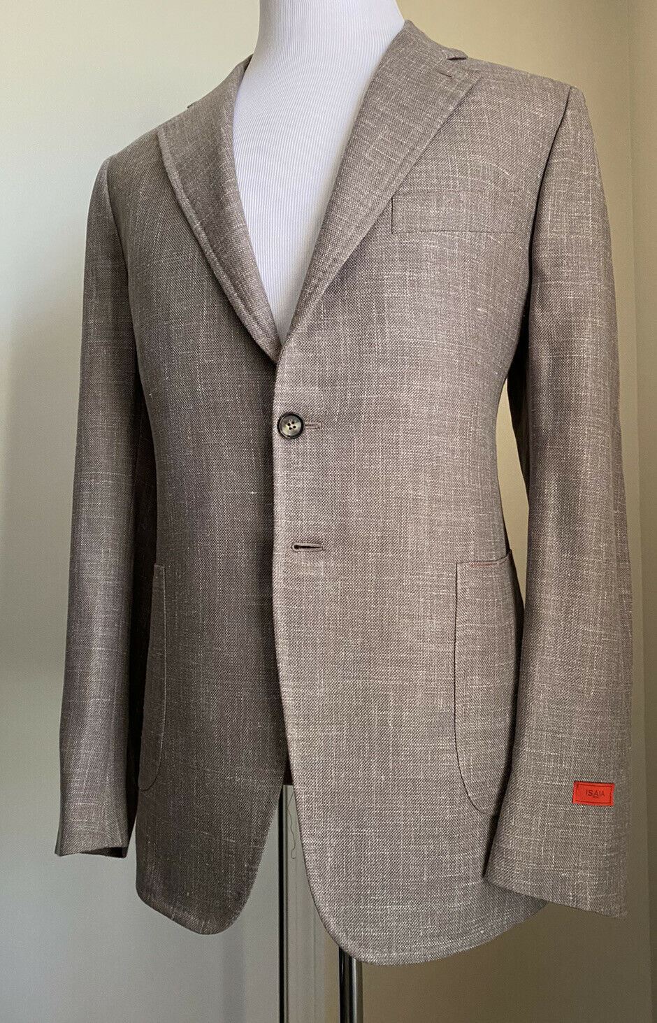 NWT $3700 Isaia Men’s Jacket Blazer Light Brown 46R US ( 56R Eu ) Italy