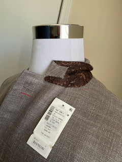 Neu mit Etikett: 3700 $ Isaia Herren-Jackenblazer Hellbraun 46R US (56R Eu) Italien
