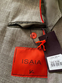 Neu mit Etikett: 3700 $ Isaia Herren-Jackenblazer Hellbraun 46R US (56R Eu) Italien