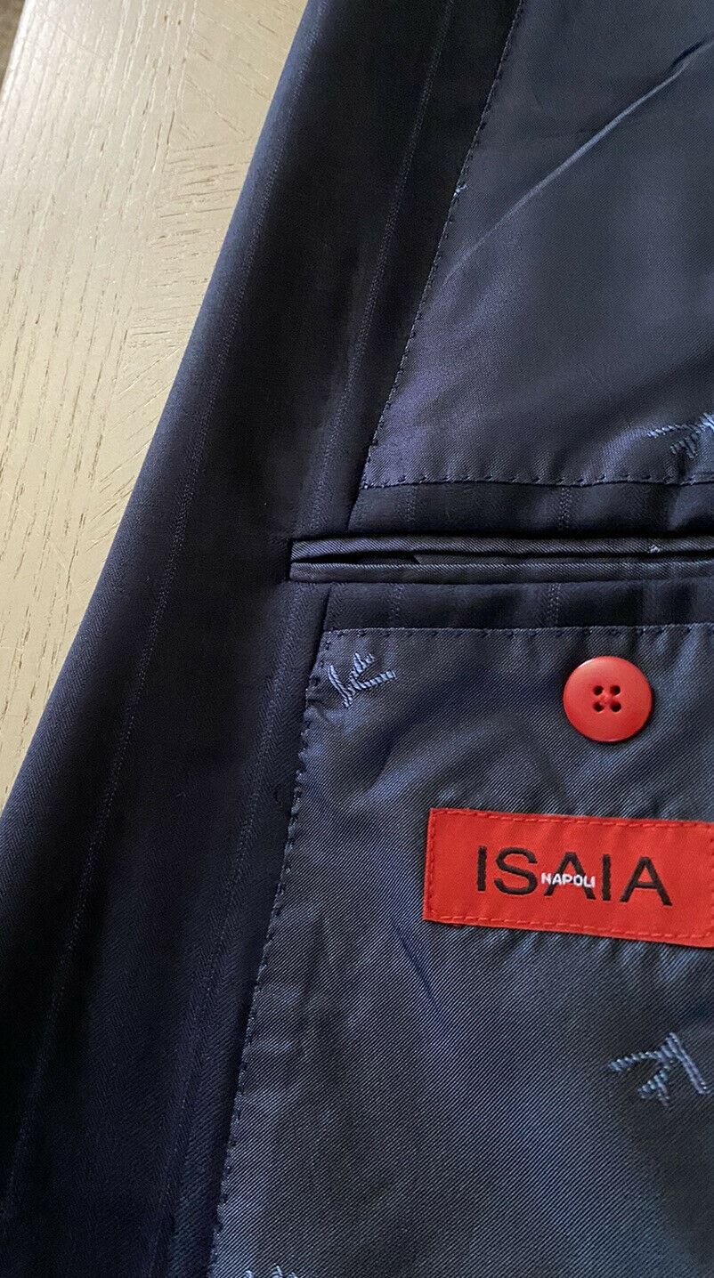 NWT $3500 Мужская куртка Isaia Base S Блейзер Синий 44R США (54R ЕС) Италия