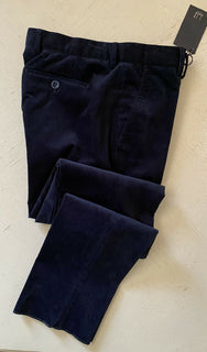Neu mit Etikett: Dunhill Herren-Anzughose aus Samt, Marineblau, 34 US (50 Eu)