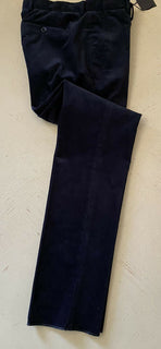 Neu mit Etikett: Dunhill Herren-Anzughose aus Samt, Marineblau, 34 US (50 Eu)