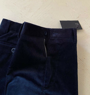Neu mit Etikett: Dunhill Herren-Anzughose aus Samt, Marineblau, 34 US (50 Eu)