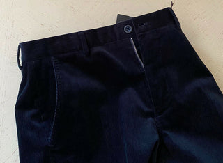 Neu mit Etikett: Dunhill Herren-Anzughose aus Samt, Marineblau, 34 US (50 Eu)