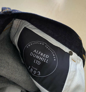 Neu mit Etikett: Dunhill Herren-Jeans-Anzughose, Marineblau, 32 US (48 Eu), Italien