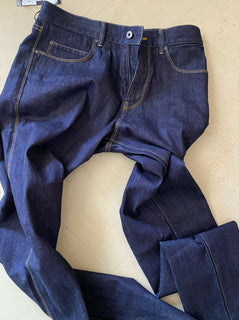 Neu mit Etikett: Dunhill Herren-Jeans-Anzughose, Marineblau, 32 US (48 Eu), Italien