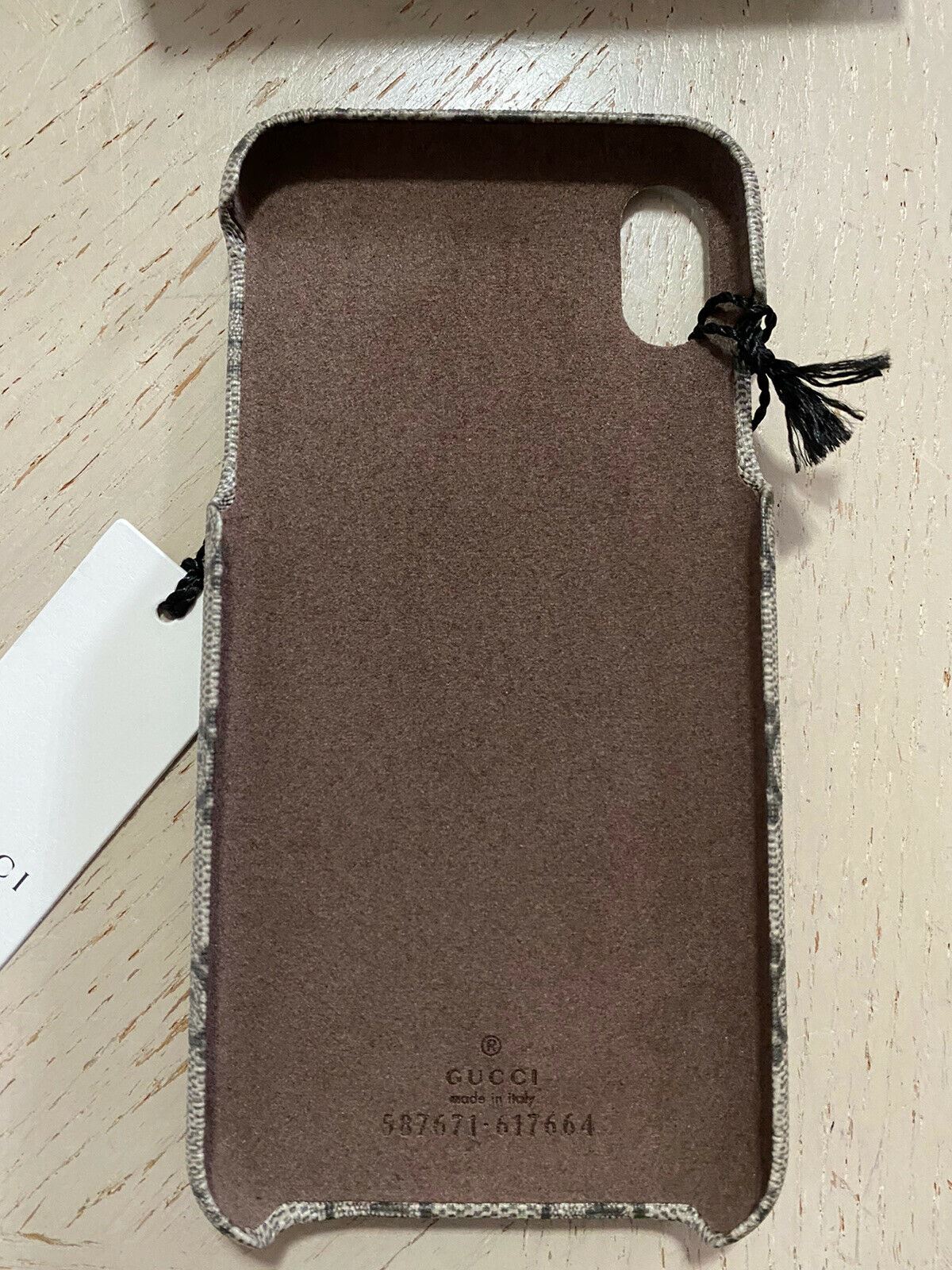 New $640 Gucci iPhone XS Max Case GG Monogram Beige Italy
