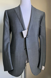 Neu $2395 Corneliani Herrenanzug aus Wolle/Mohair Olivgrün/Grau 44R US (54R Eu) Italien