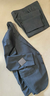 Neu $2395 Corneliani Herrenanzug aus Wolle/Mohair Olivgrün/Grau 44R US (54R Eu) Italien