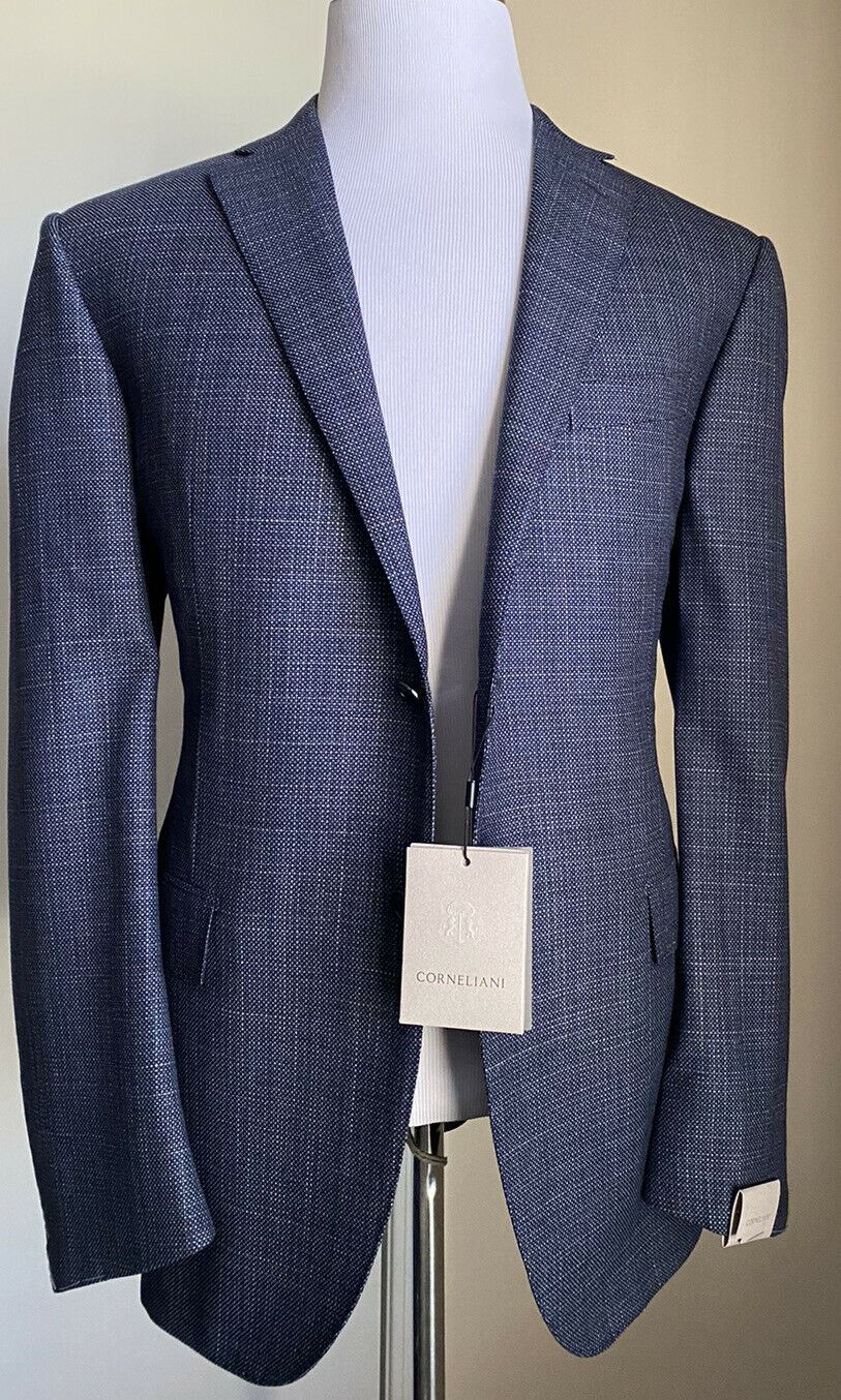 Neu mit Etikett: 1695 $ Corneliani Herren Sportmantel Jacke Blazer Blau 44R US (54R Eu) Italien