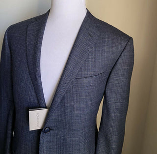 Neu mit Etikett: 1695 $ Corneliani Herren Sportmantel Jacke Blazer Blau 44R US (54R Eu) Italien