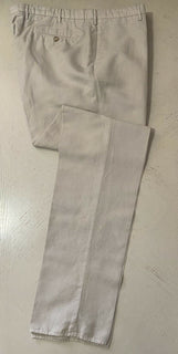 Neu mit Etikett Incotex Herren-Hose aus Leinen/Baumwolle, Elfenbeinfarben, 42 US