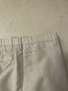Neu mit Etikett Incotex Herren-Hose aus Leinen/Baumwolle, Elfenbeinfarben, 42 US