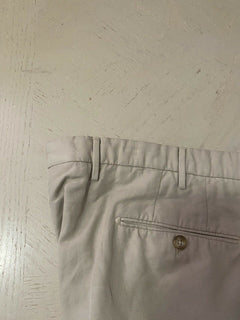 Neu mit Etikett Incotex Herren-Hose aus Leinen/Baumwolle, Elfenbeinfarben, 42 US